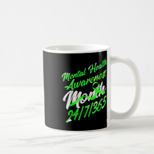 Mental Health S Awareness Month Shirt Green Ribbon Coffee Mug