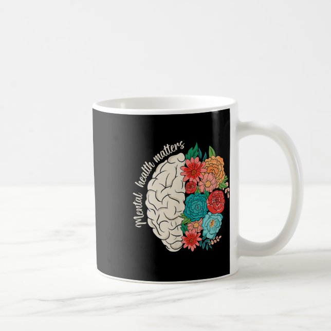 Mental Health S Awareness Psychologist Woman Man  Coffee Mug (Right)