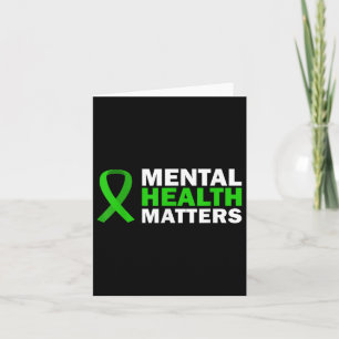 Mental Health S Awareness Solidarity Green Ribbon Card