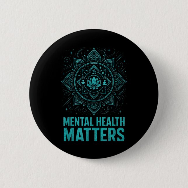 Mental Health S End Stigma Awareness  6 Cm Round Badge (Front)
