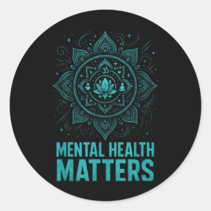 Mental Health S End Stigma Awareness  Classic Round Sticker