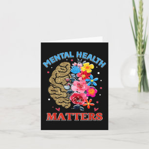 Mental Health S Floral Brain Depression Awareness Card