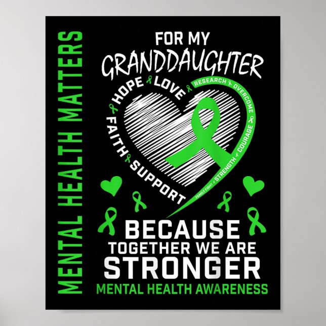 Mental Health S Granddaughter Mental Health Awaren Poster (Front)