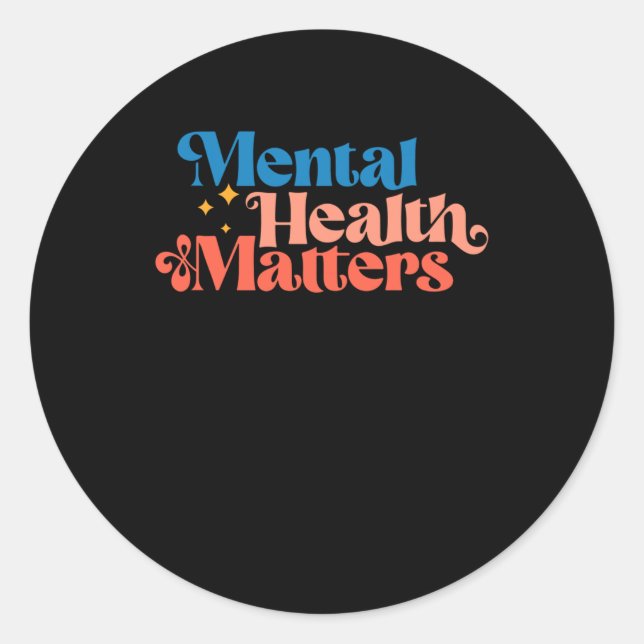 Mental Health S Groovy Font Sticker  (Front)