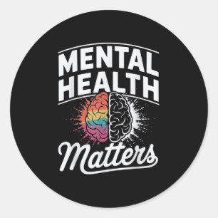 Mental Health S Human Brain Illness Awareness _1 Classic Round Sticker