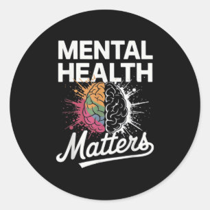 Mental Health S Human Brain Illness Awareness _4 Classic Round Sticker
