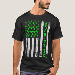 Mental Health S Human Brain Illness Awareness Gree T-Shirt