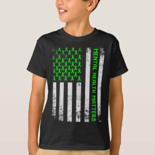 Mental Health S Human Brain Illness Awareness Gree T-Shirt