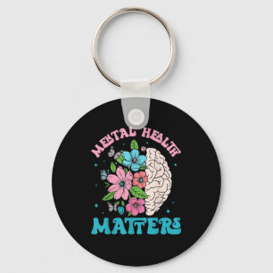 Mental Health S Human Brain Illness Awareness Key Ring