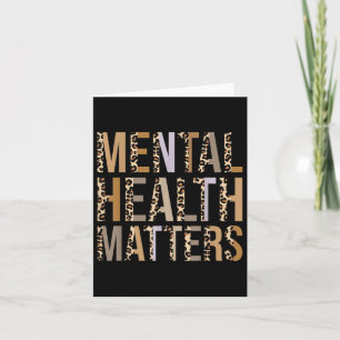 Mental Health S Leopard Print Mental Awareness Mon Card