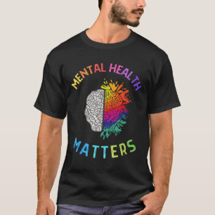 Mental Health S, Mental Health Awareness, Brain  T-Shirt