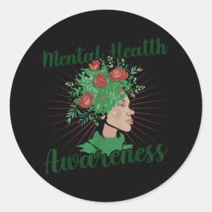 Mental Health S - Mental Health Awareness  Classic Round Sticker