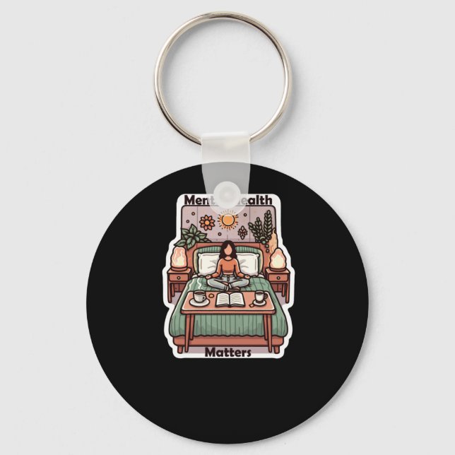 Mental Health S - Positive Affirmation Daily Medit Key Ring (Front)