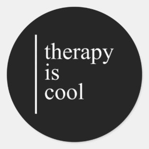 Mental Health S Therapy Is Cool Awareness Positive Classic Round Sticker