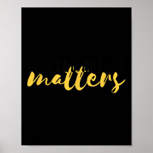 Mental Health S - Typography Yellow Awareness  Poster