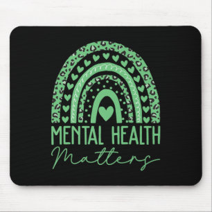 Mental Health S We Wear Green Mental Health Awaren Mouse Pad