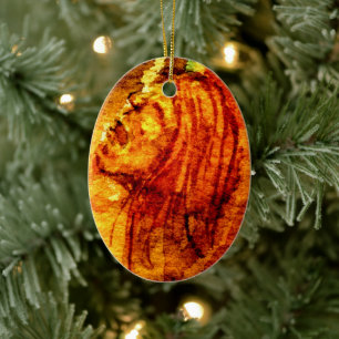 Mental Health Sadness Watercolor Painting Ceramic Tree Decoration