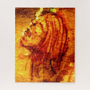 Mental Health Sadness Watercolor Painting Jigsaw Puzzle