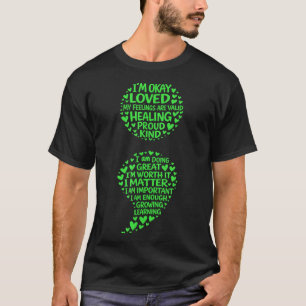 Mental Health Semicolon Depression Awareness T-Shirt