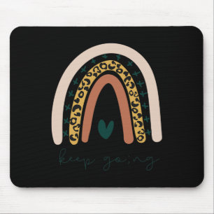 Mental Health Semicolon Keep Going Boho Trendy Cut Mouse Pad