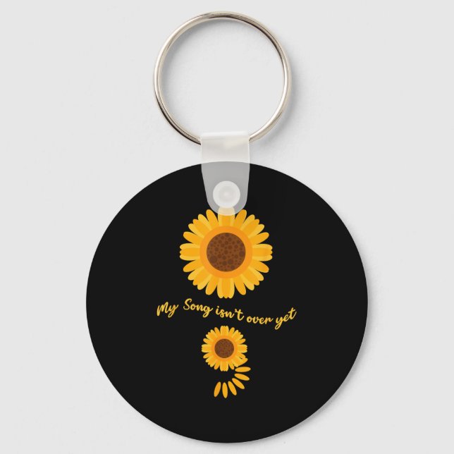 Mental Health Semicolon Sunflower Suicide Preventi Key Ring (Front)