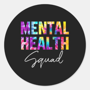 Mental Health Squad Brain Illness Mental Health Aw Classic Round Sticker