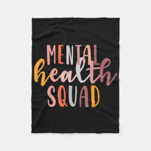 Mental Health Squad End The Stigma Mental Health F Fleece Blanket