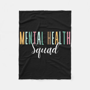 Mental Health Squad Mental Health Awareness  Fleece Blanket