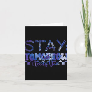 Mental Health Stay Tomorrow Suicide Prevention Awa Card