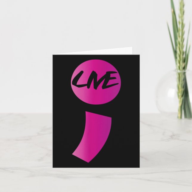 Mental Health Suicide Awareness Purple Ribbon Depr Card (Front)