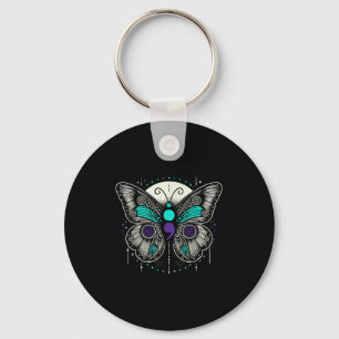 Mental Health Suicide Awareness Semicolon Butterfl Key Ring