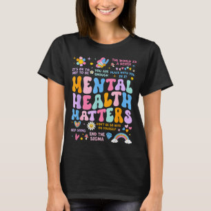 Mental health support squad groovy men women kids  T-Shirt