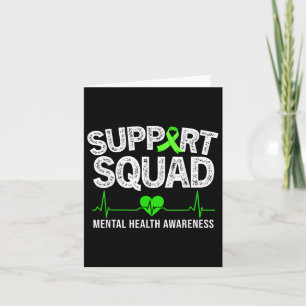 Mental Health Support Squad Ribbon Awareness Men W Card