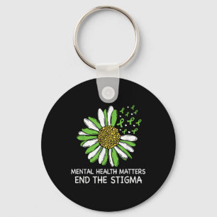 Mental Health Support We Wear Green Mental Health Key Ring