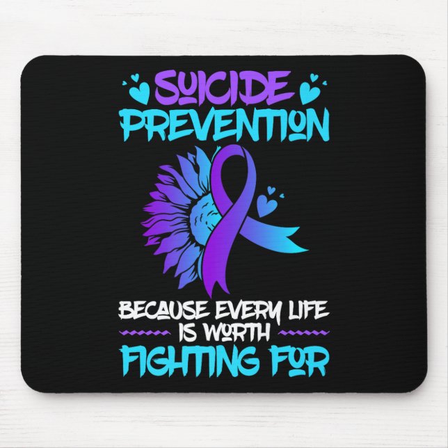 Mental Health Support Week Suicide Prevention Awar Mouse Pad (Front)