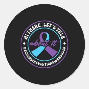 Mental Health Suprt 988 Suicide Prevention Week  Classic Round Sticker