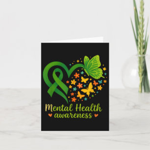 Mental Health T Shirt, Cute Mental Health Ribbon A Card