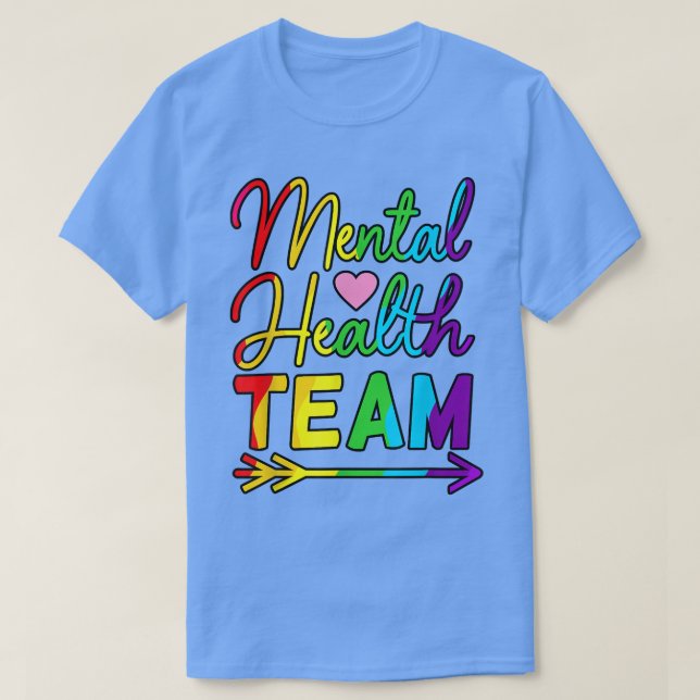Mental Health Team Awareness Supporter Graphic 542 T-Shirt (Design Front)