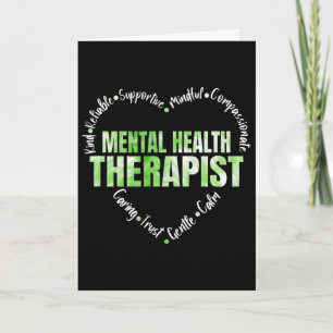 Mental Health Therapist Heart Word Card