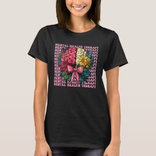 Mental Health Therapy Therapist Awareness Girl Coq T-Shirt