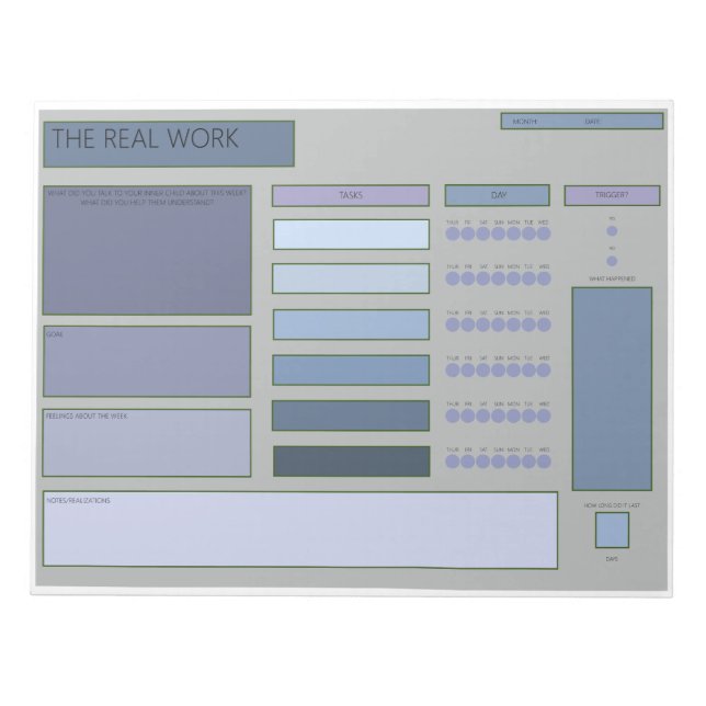 Mental Health Tracker Notepad (Front)