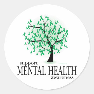 Mental Health Tree Classic Round Sticker