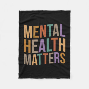 Mental health vintage mental awareness month men fleece blanket