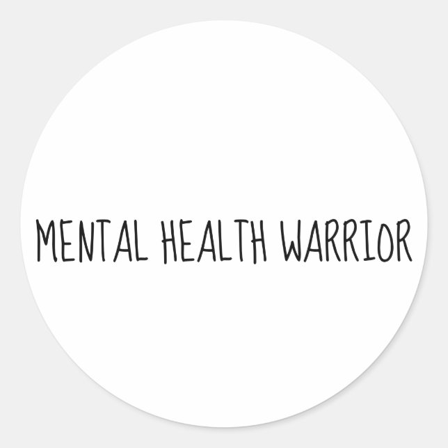 Mental health Warrior awareness support sticker (Front)