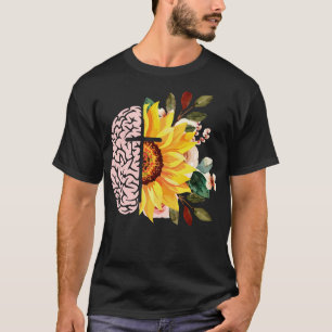 Mental Health With Cross Sunflower Jesus Christian T-Shirt