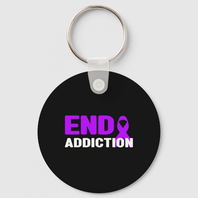 Mental HealthEnd Addiction - Addiction Awareness   Key Ring (Front)