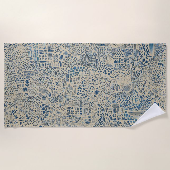Mental Noise V01 Beach Towel (Front)