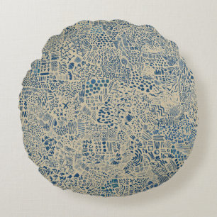 Mental Noise V01 Round Cushion