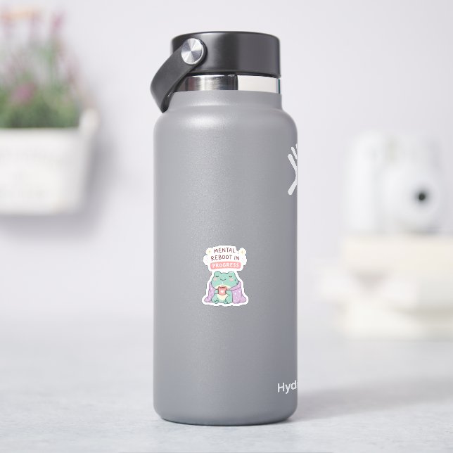 Mental Reboot Progress Cute Frog Self Care (HydroFlask)
