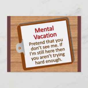 Mental Vacation Postcard